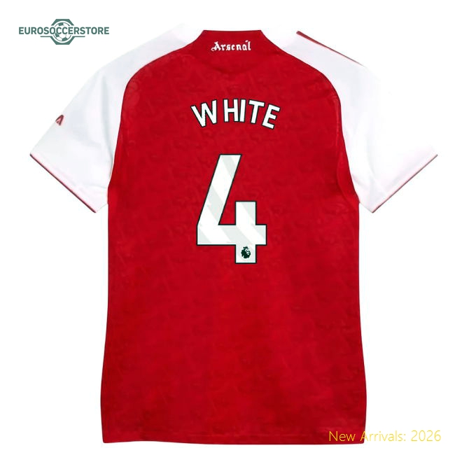Arsenal White Premium Womens Jersey Drycell Stretchy Lightweight