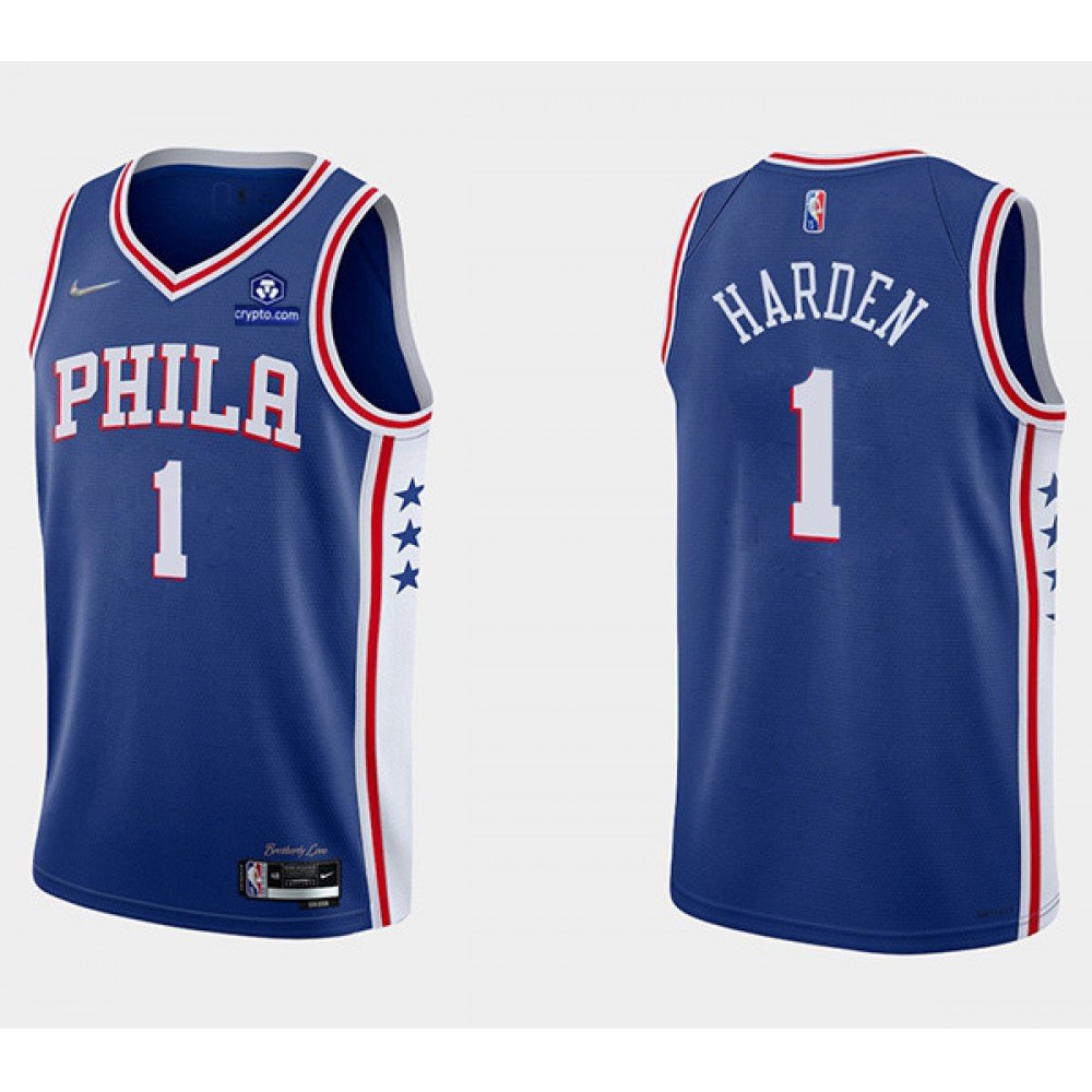 Collector's Item High-Quality Men's Sixers #1 James None Basketball Jersey