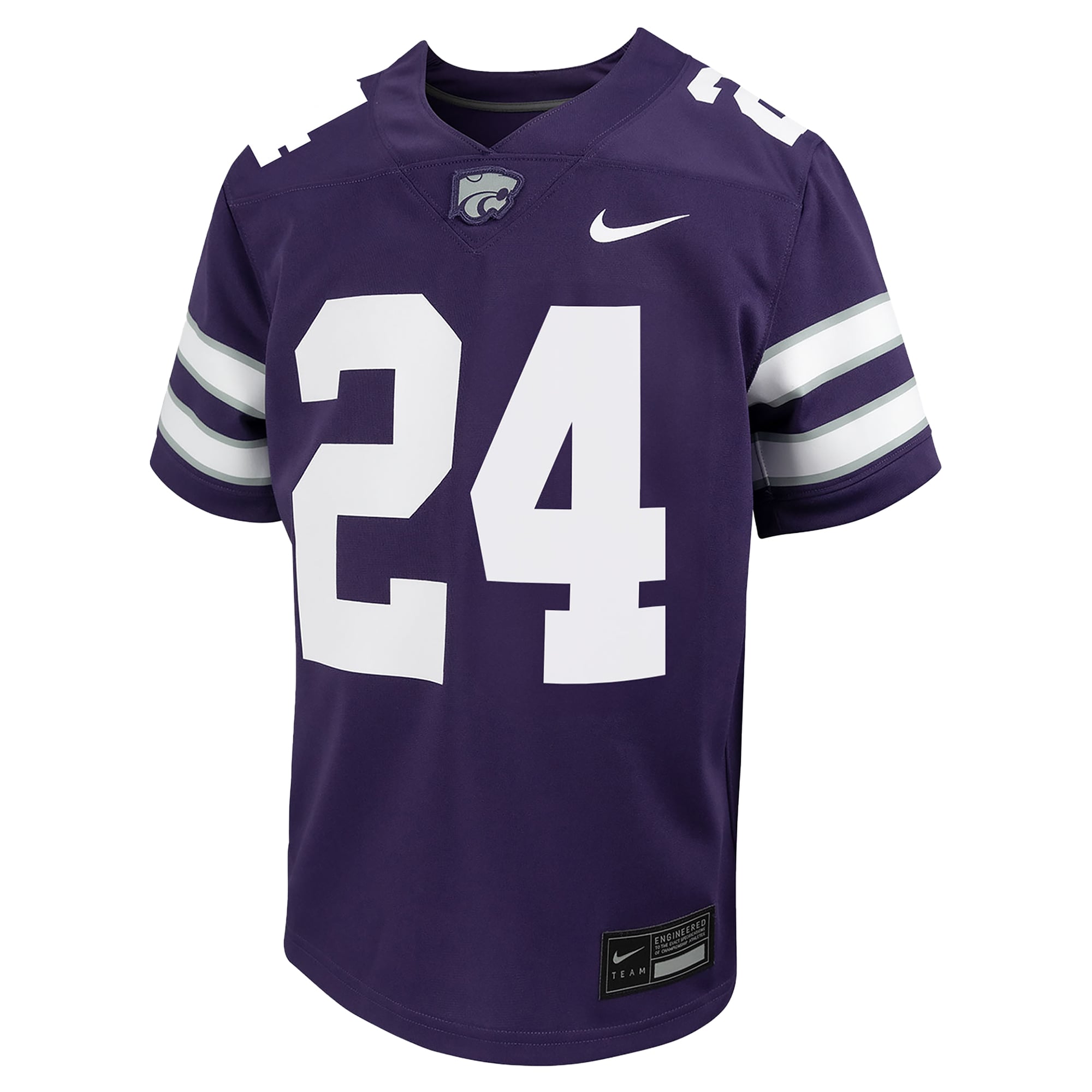 Youth #24 Purple Kansas State Wildcats Football Jersey