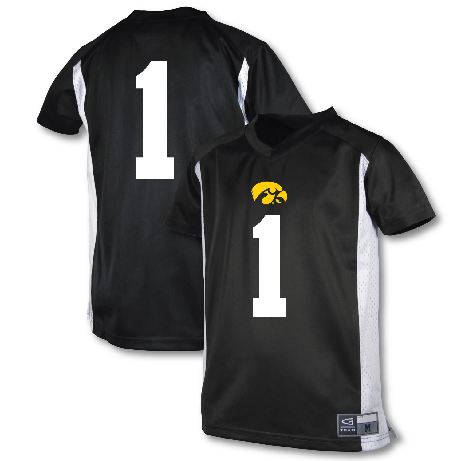 #1 Iowa Hawkeyes Garb Youth Football Jersey - Black