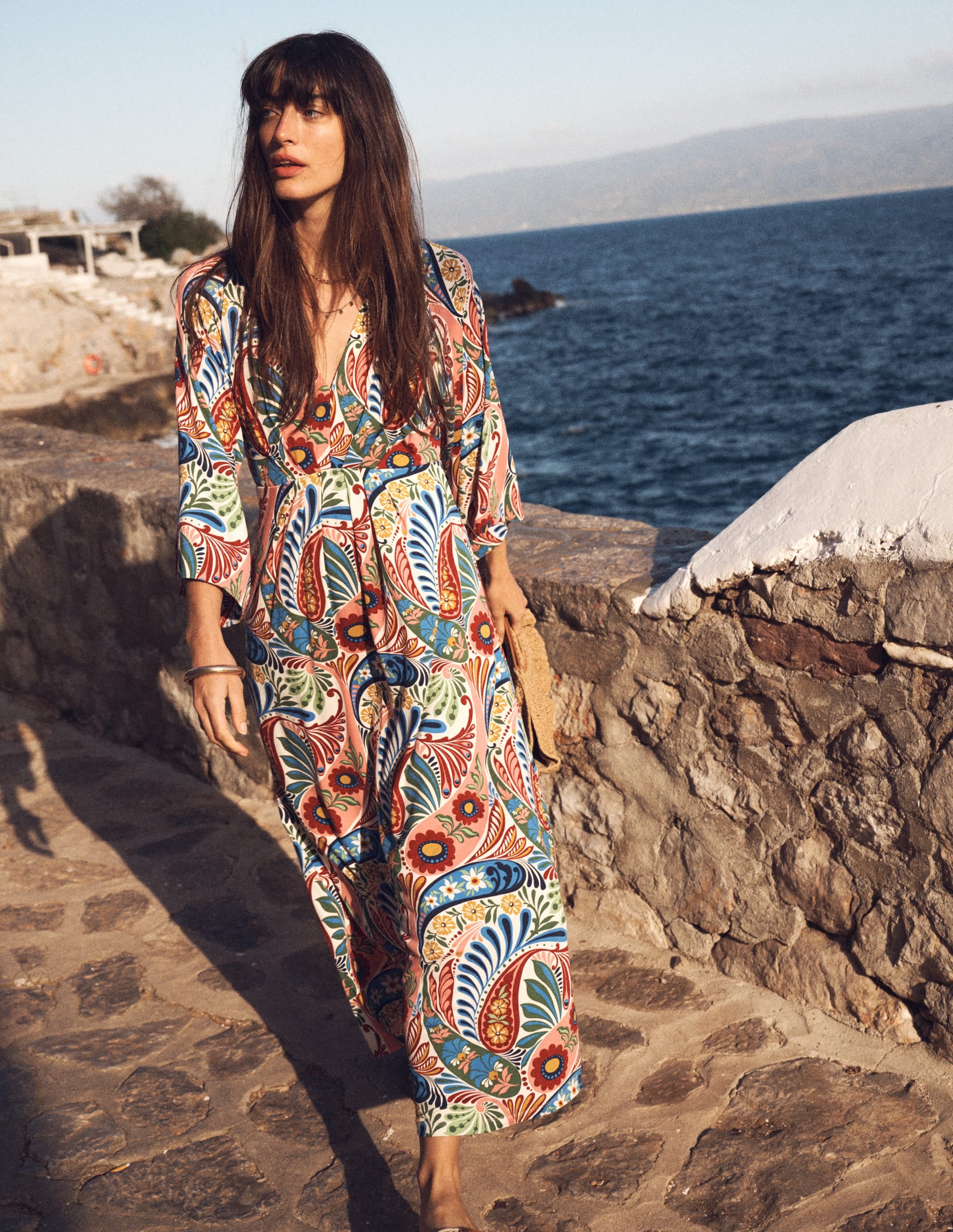 Nell Kimono Midi Jersey Dress