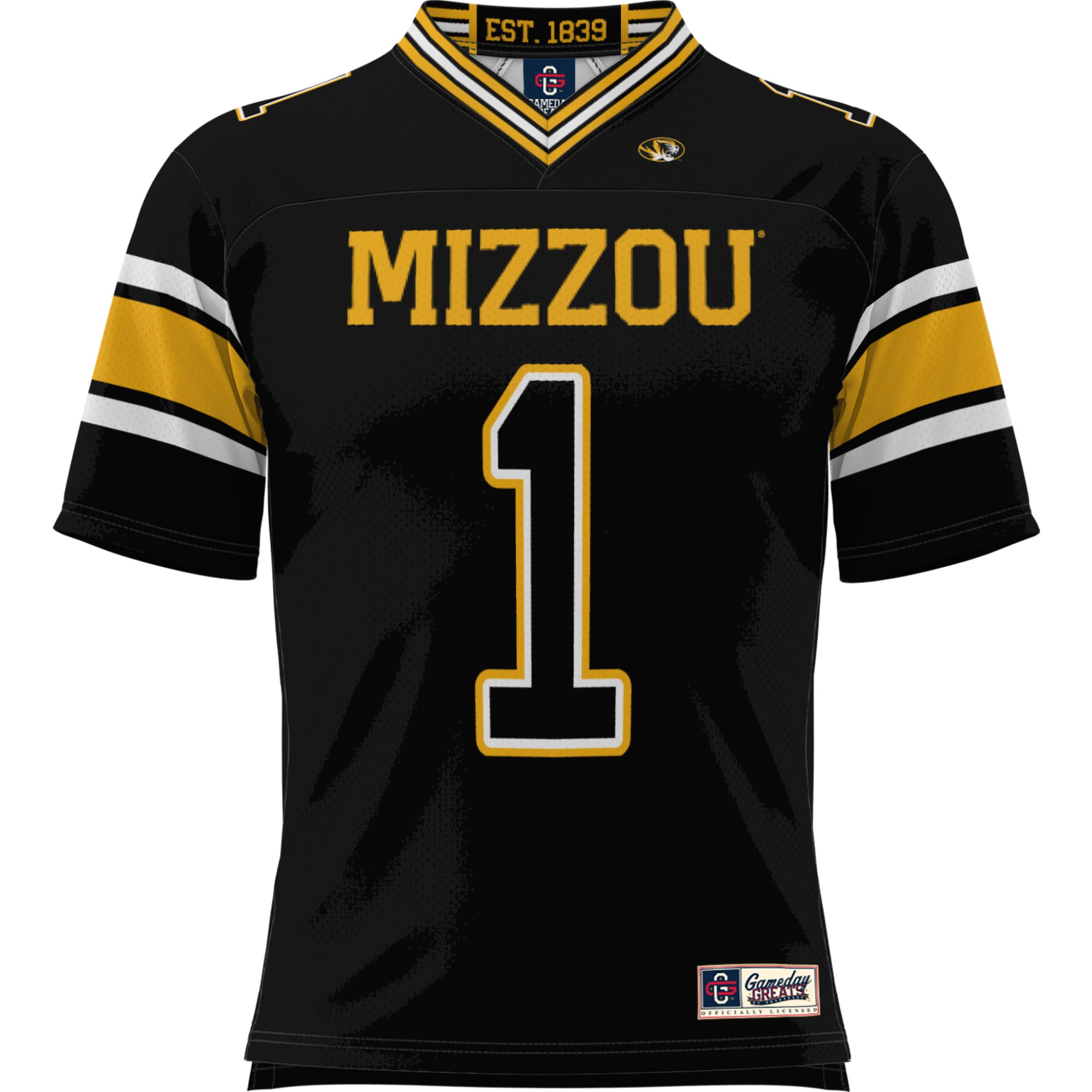 #1 Missouri Tigers GameDay Greats Youth 2026/2027 Football Jersey - Black