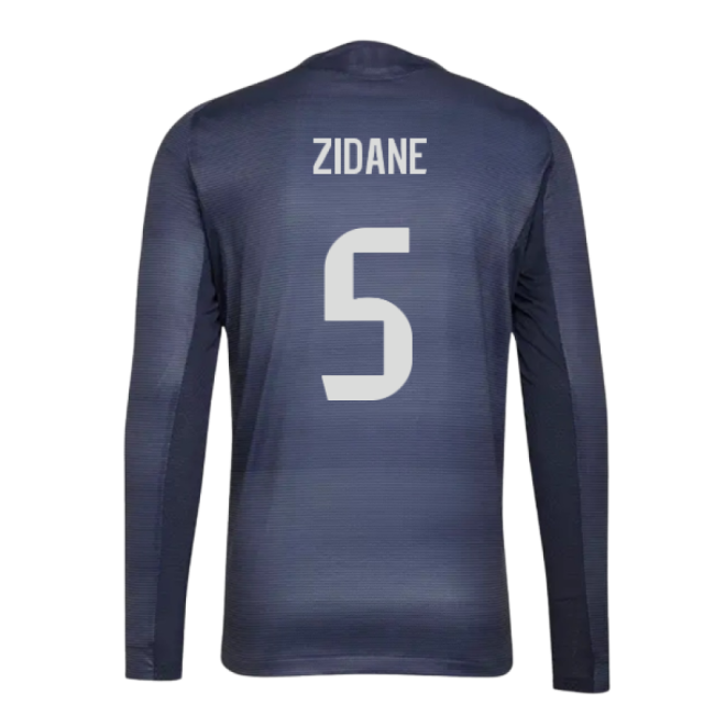 Premium 2025-2026 Real Madrid Long Sleeve Away Shirt (Zidane 5)