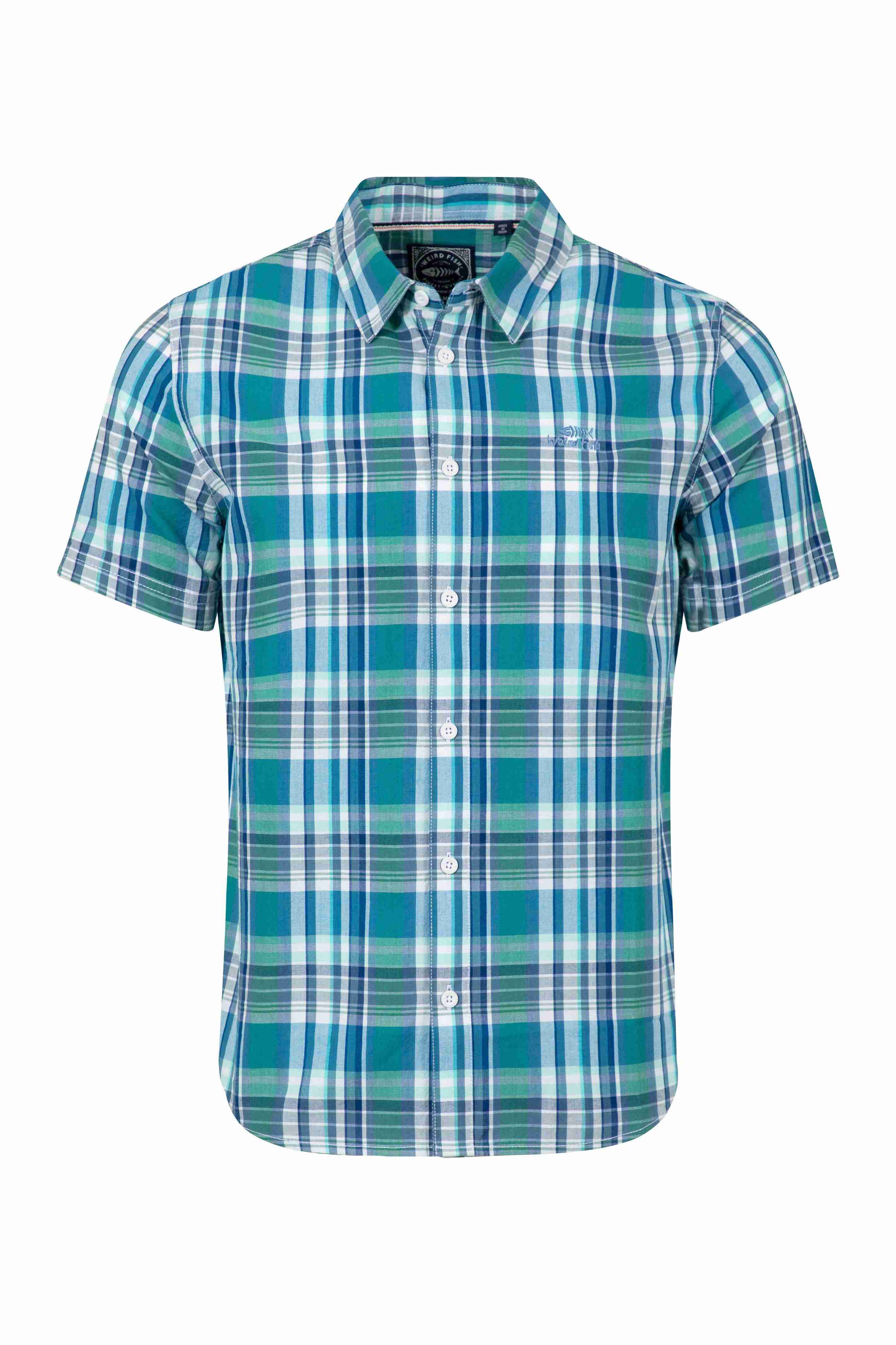 Judd Short Sleeve Check Shirt Faded Blue