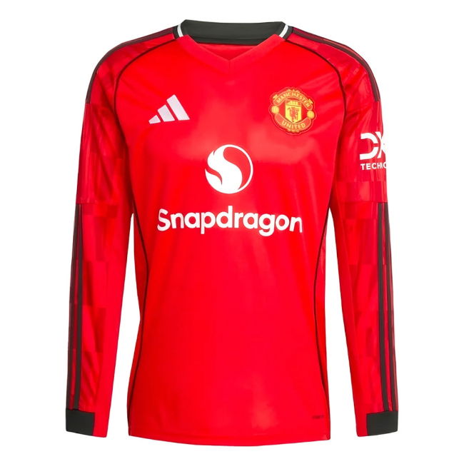 2025-2026 Man Utd Long Sleeve Home Top (Neville 2)