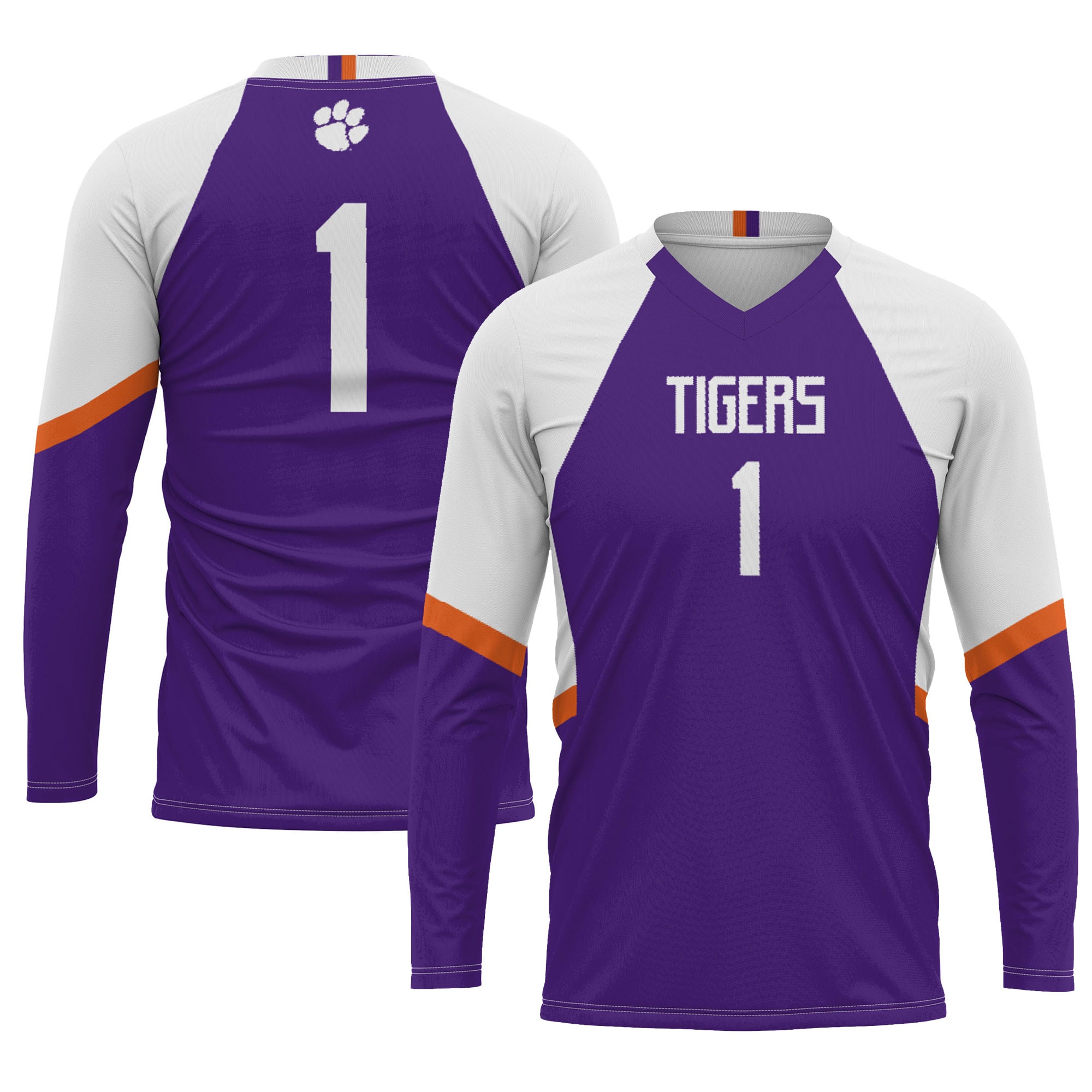 [NJP] Women's Clemson Tigers GameDay Greats Lightweight Volleyball Jersey - Purple