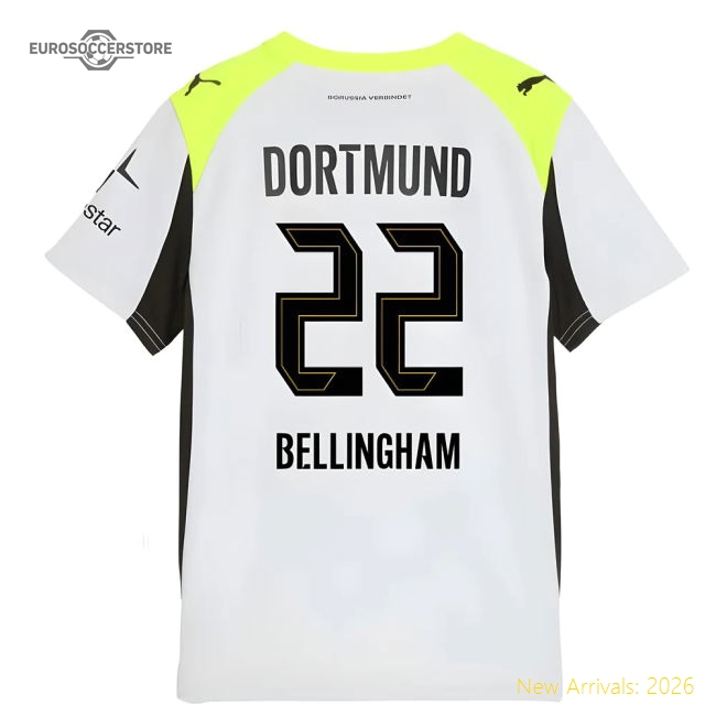 Best-Selling 2025-2026 Borussia Dortmund Away Shirt (Kids) (Bellingham