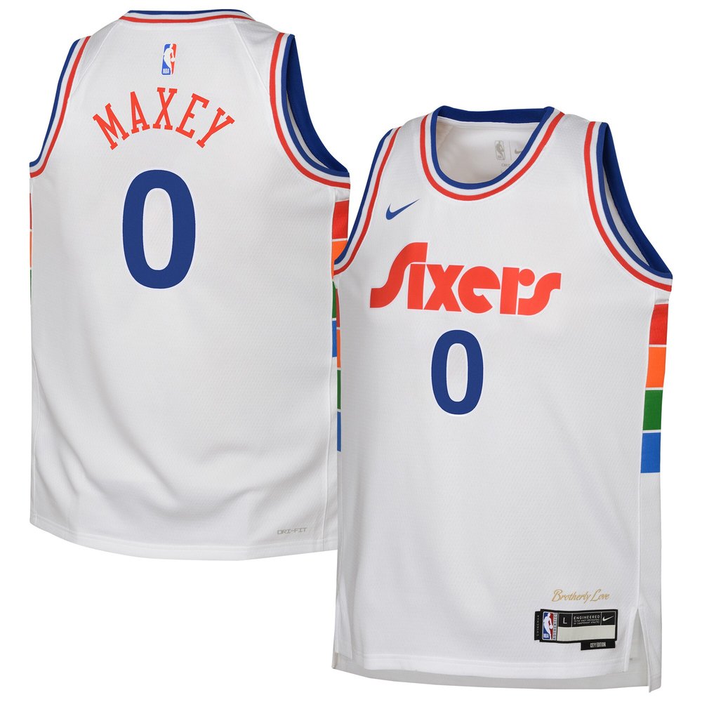 High-Quality Philadelphia 76ers White Jersey City Edition - Fan Favorite