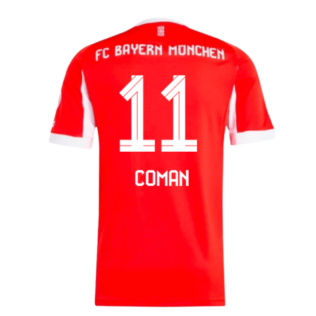 Bayern Munich 2025-2026 Home Soccer Jersey (Coman 11) | Elite