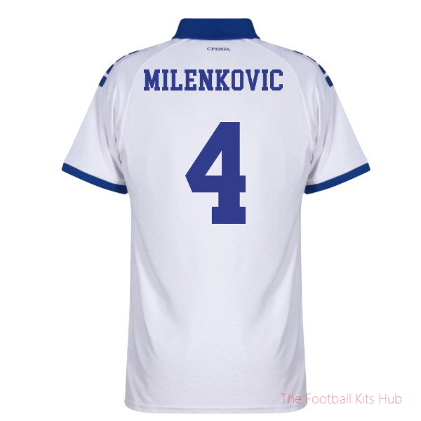 Team Football Serbia 2025-2026 Away Shirt (Milenkovic 4)