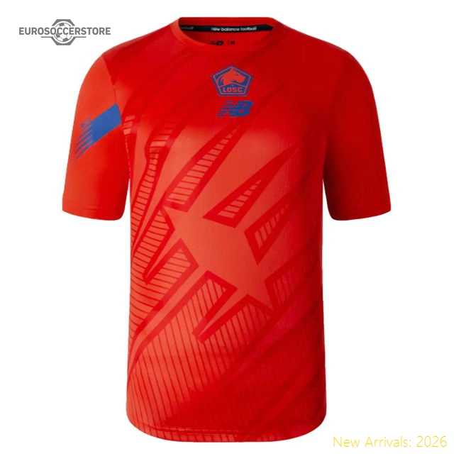 Authentic Match-Day 2023-2024 Lille Losc Lightweight Tee (Red)
