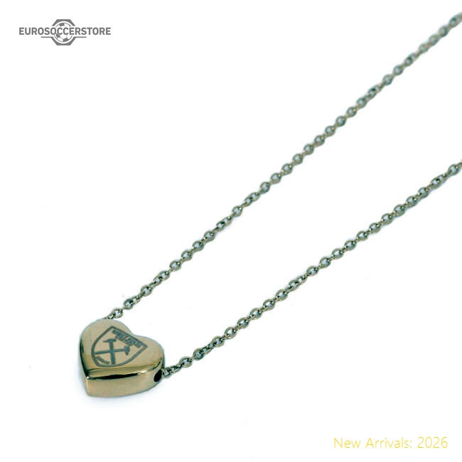 Premium West Ham United Fc Gold Plated Heart Necklace - Premium