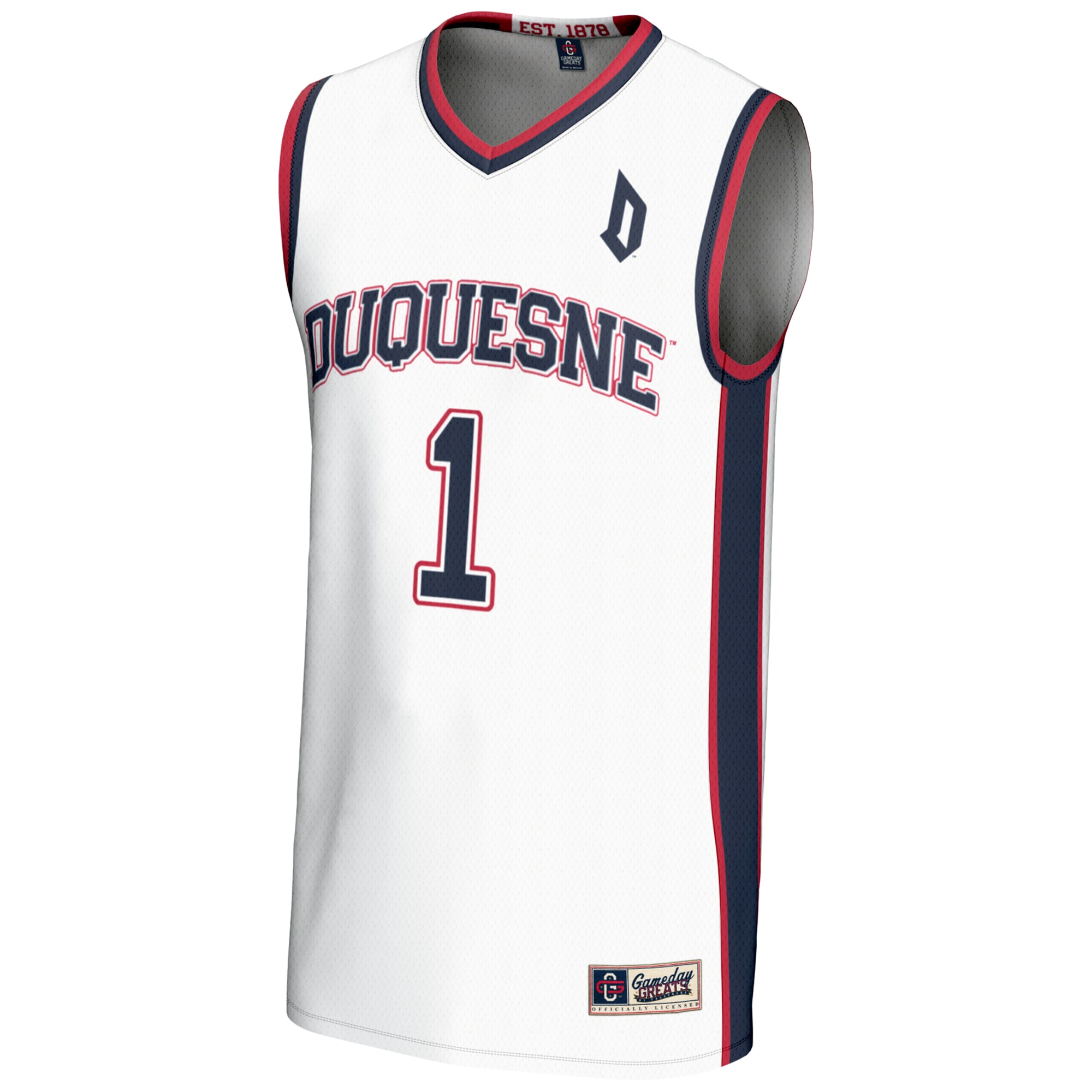 [DDG] Duquesne Dukes GameDay Greats Lightweight Basketball Jersey - White
