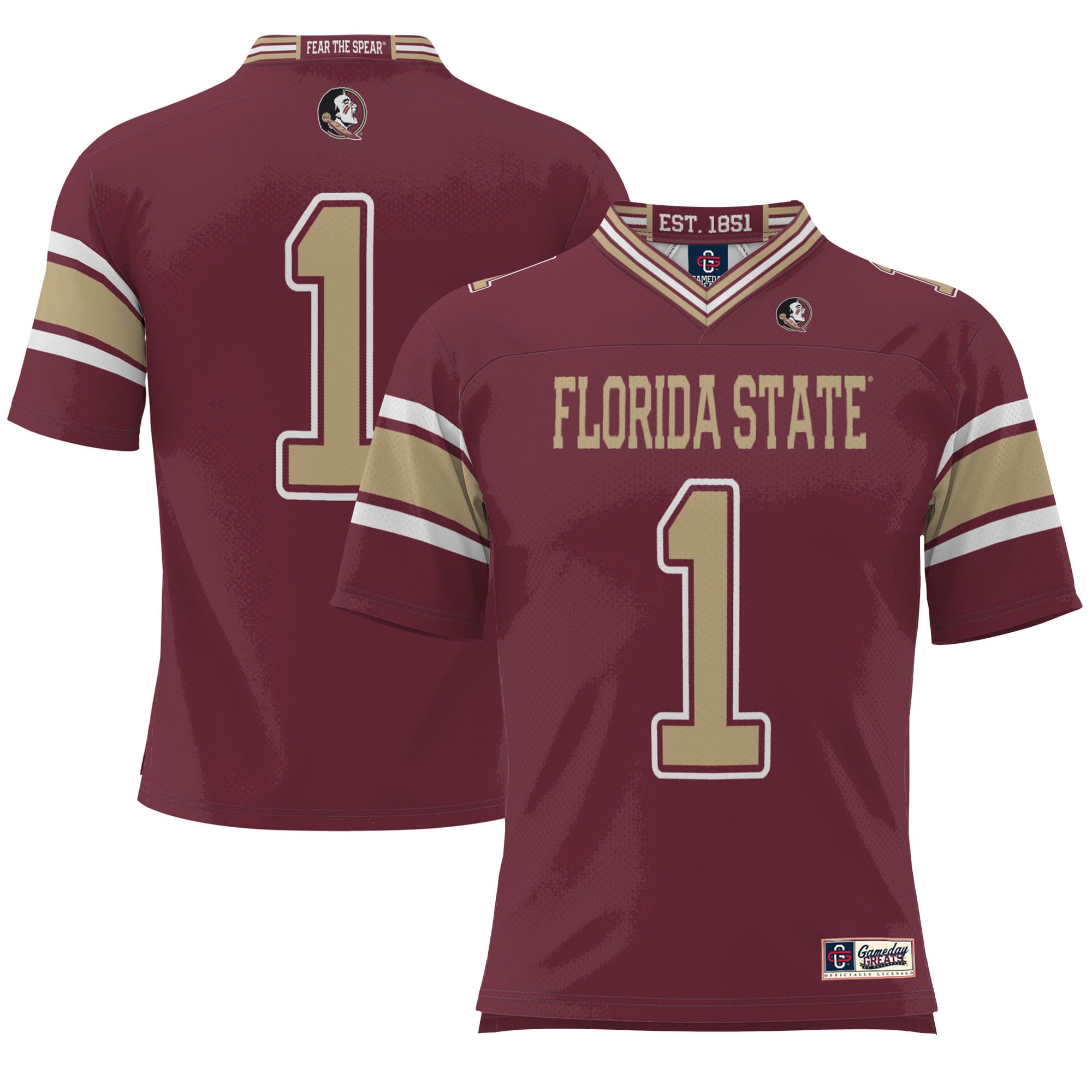 Youth #1 Garnet Florida State Seminoles Endzone Football Jersey
