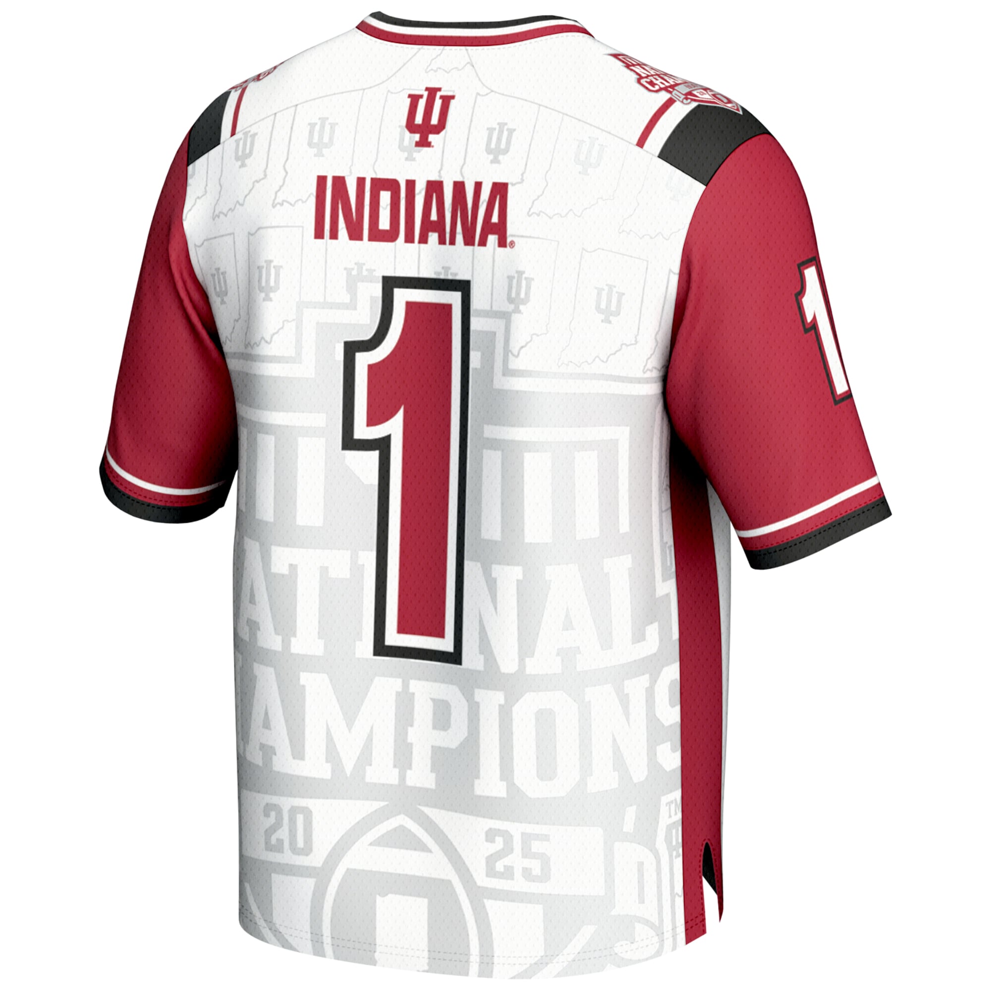 #1 Indiana Hoosiers GameDay Greats Youth College Football Playoff 2025 National Champions Commemorative Lightweight Fashion Jersey - White