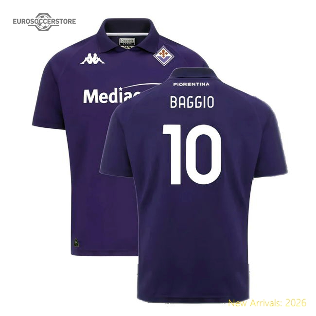 Fiorentina Serie A Tim Baggio Home Authentic Jersey Macron Hyperwave