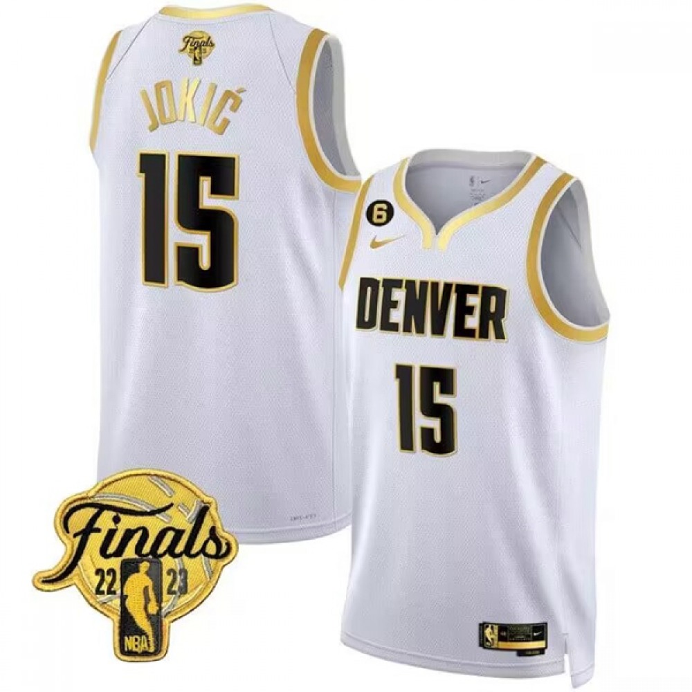 Authentic Denver Nuggets Nikola Jokic15 White Jersey - - Fan Favorite