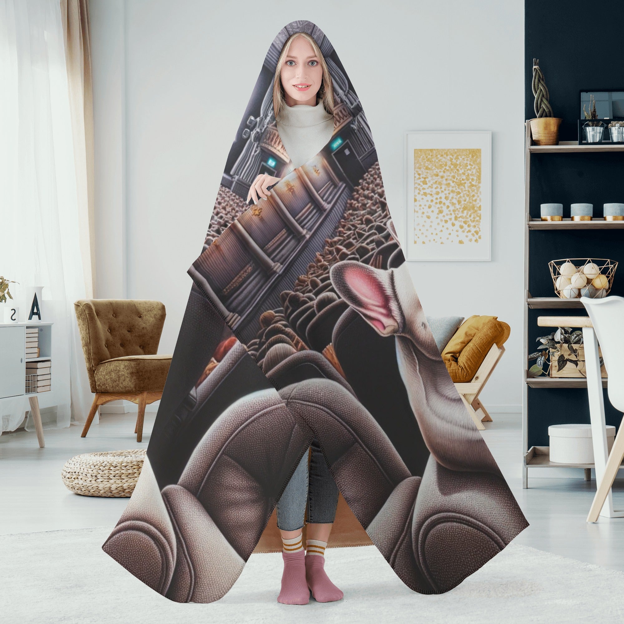 Diego - Comfy Hooded Blanket Frenchie Themed Wear | Premium Quality