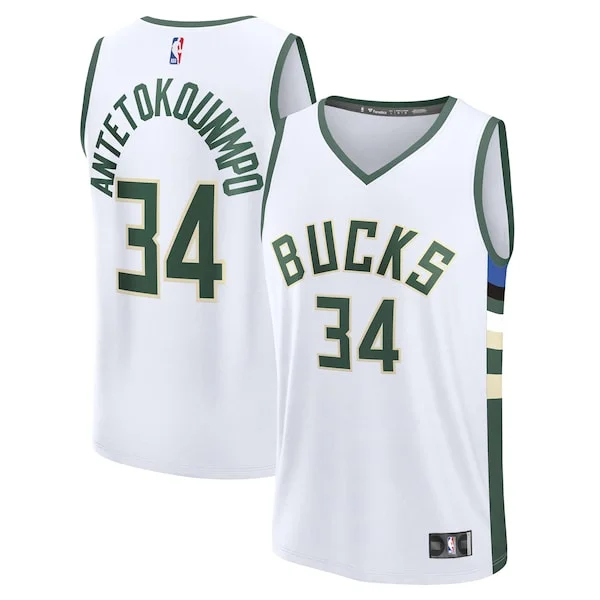Professional Giannis Antetokounmpo MIL NBA Jersey - White - Value Pack