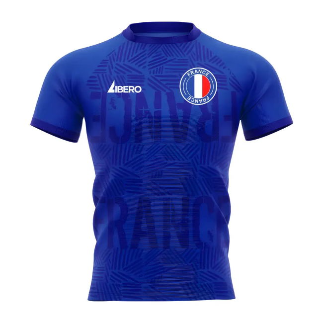 Authentic 2025-2026 France Concept Home Rugby Shirt Adult Short Sleeve