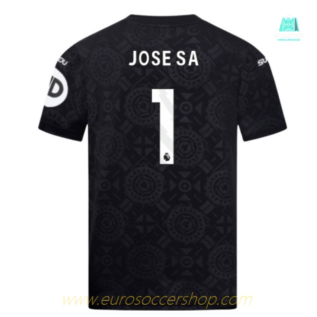 2025-2026 Wolves Goalkeeper Home Shirt (Black) - Kids (Jose Sa 1)