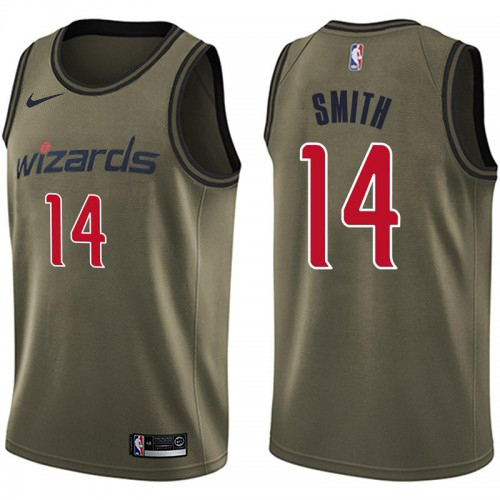 Premium Wizards #14 Ish Smith 2024 Icon NBA Swingman Jersey Green -
