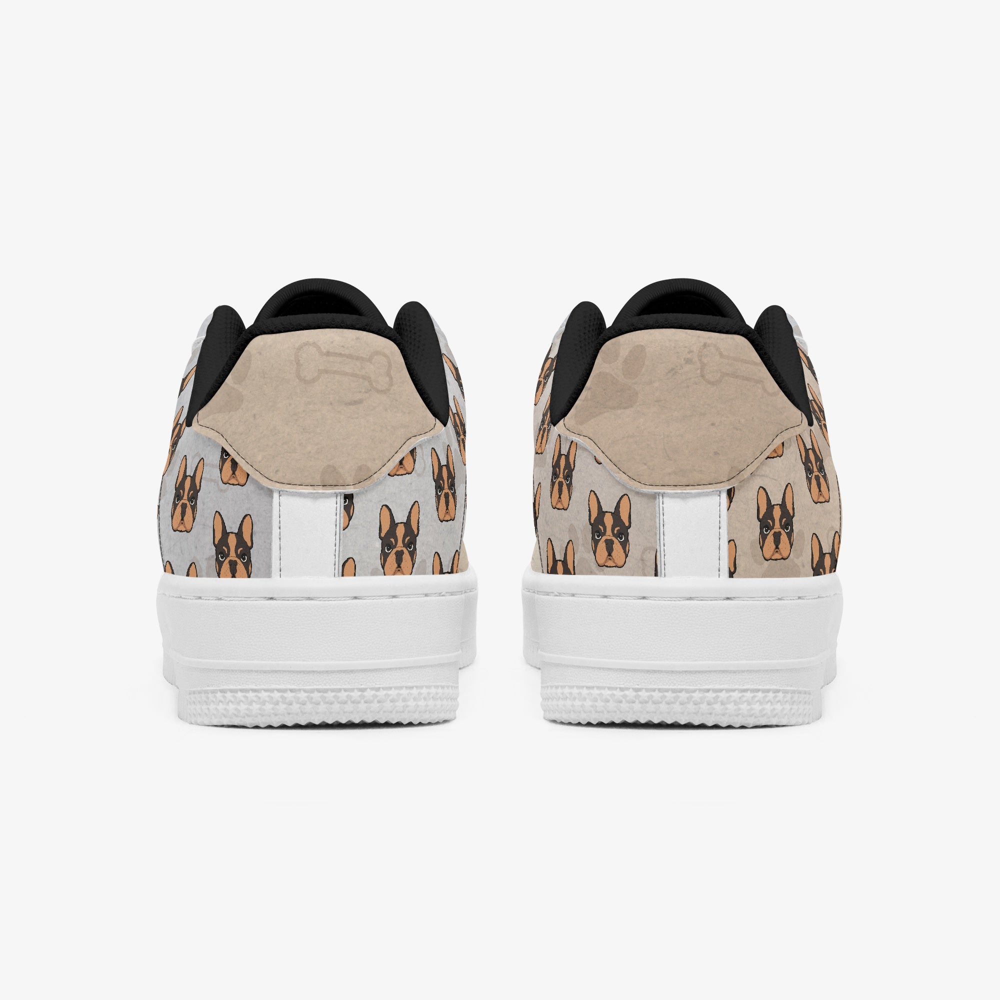 Bulldog Inspired Low-top Leather Sneakers For Dog Lovers | Durable Build