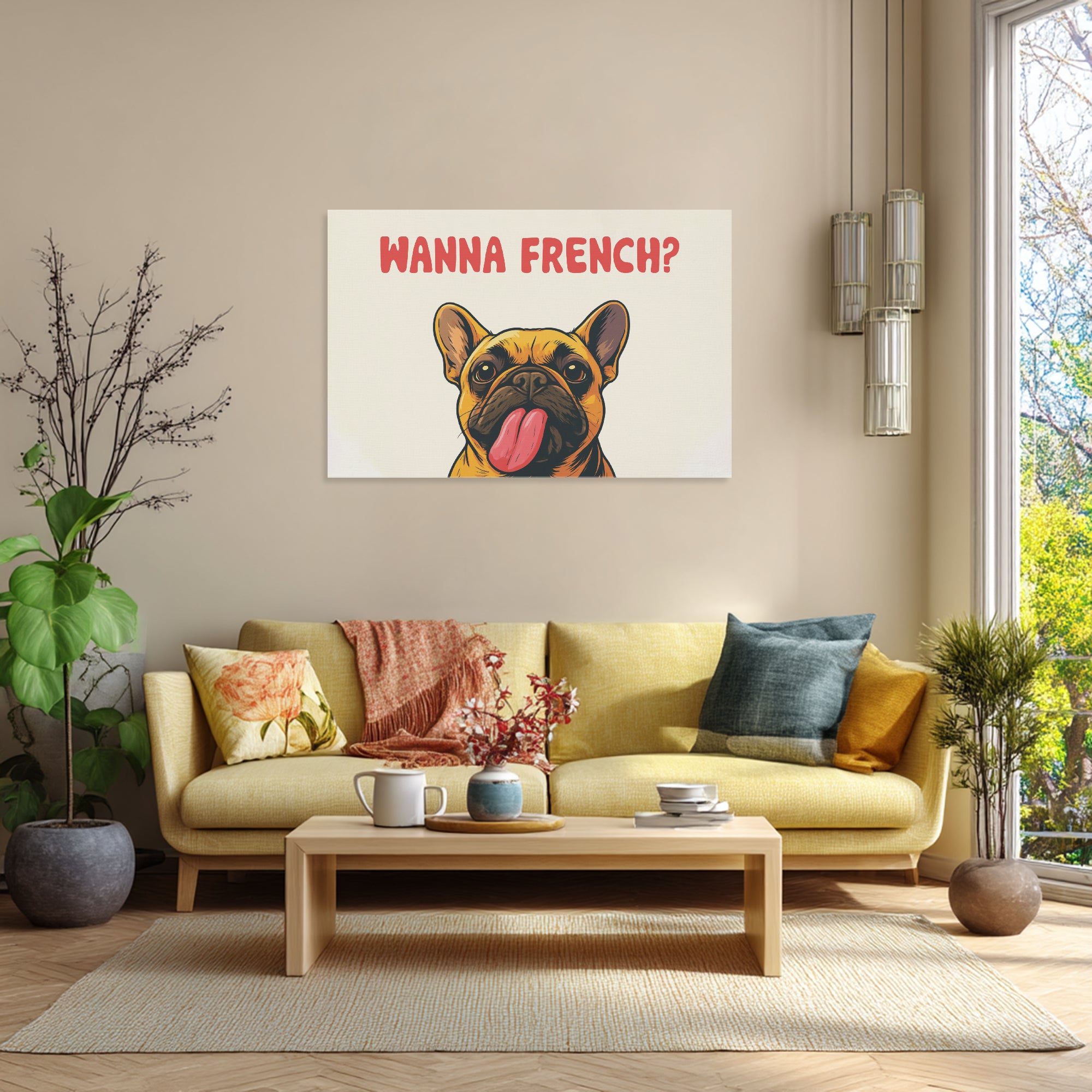 Phyllis - Adorable Frenchie canvas Wall Art