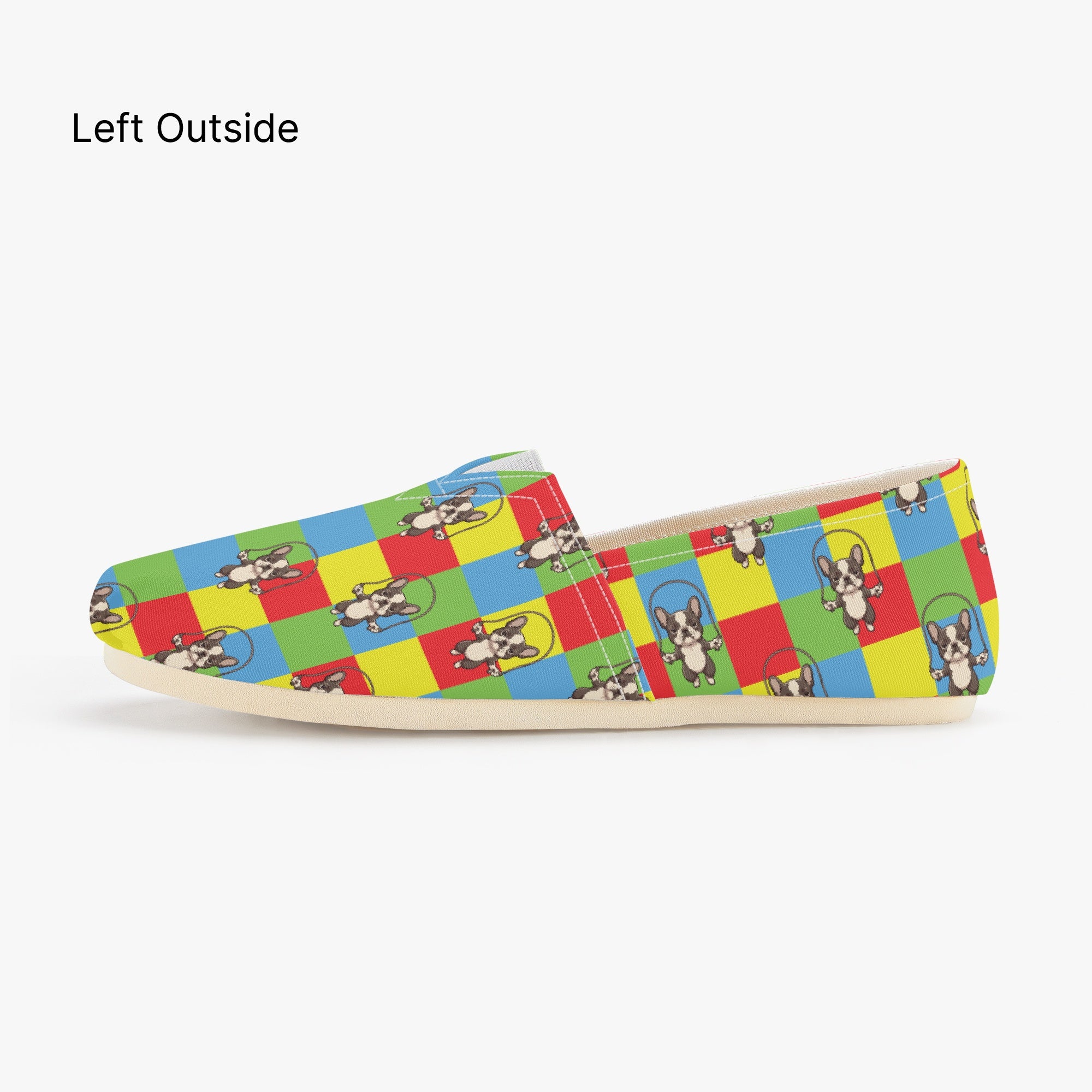 French Bulldog Zorilla Casual Canvas Shoes Frenchie Paw Protection