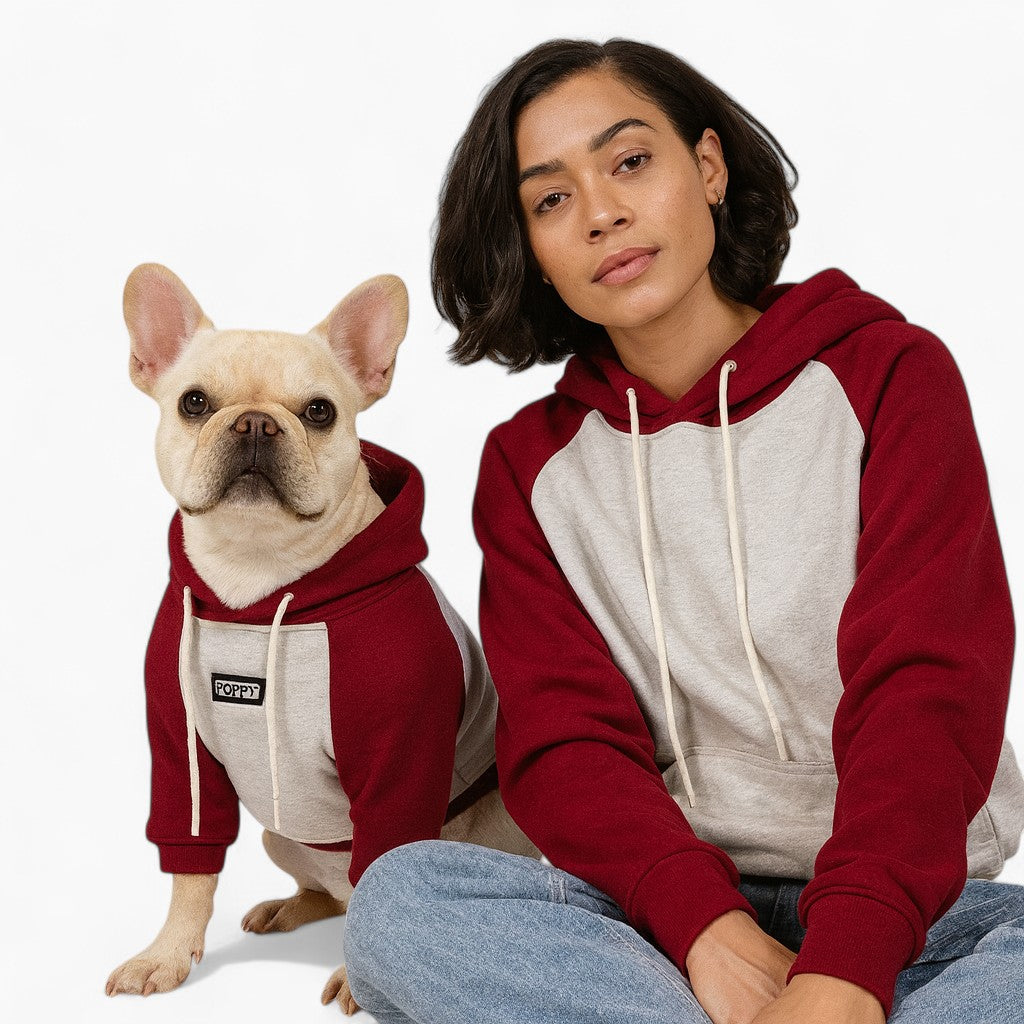 Street-Ready Pawtino Frenchie Human Matching Hoodie – Plus Velvet Swe...