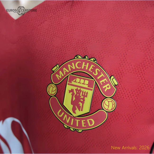 Authentic 2025-2026 Man Utd Authentic Long Sleeve Home Shirt