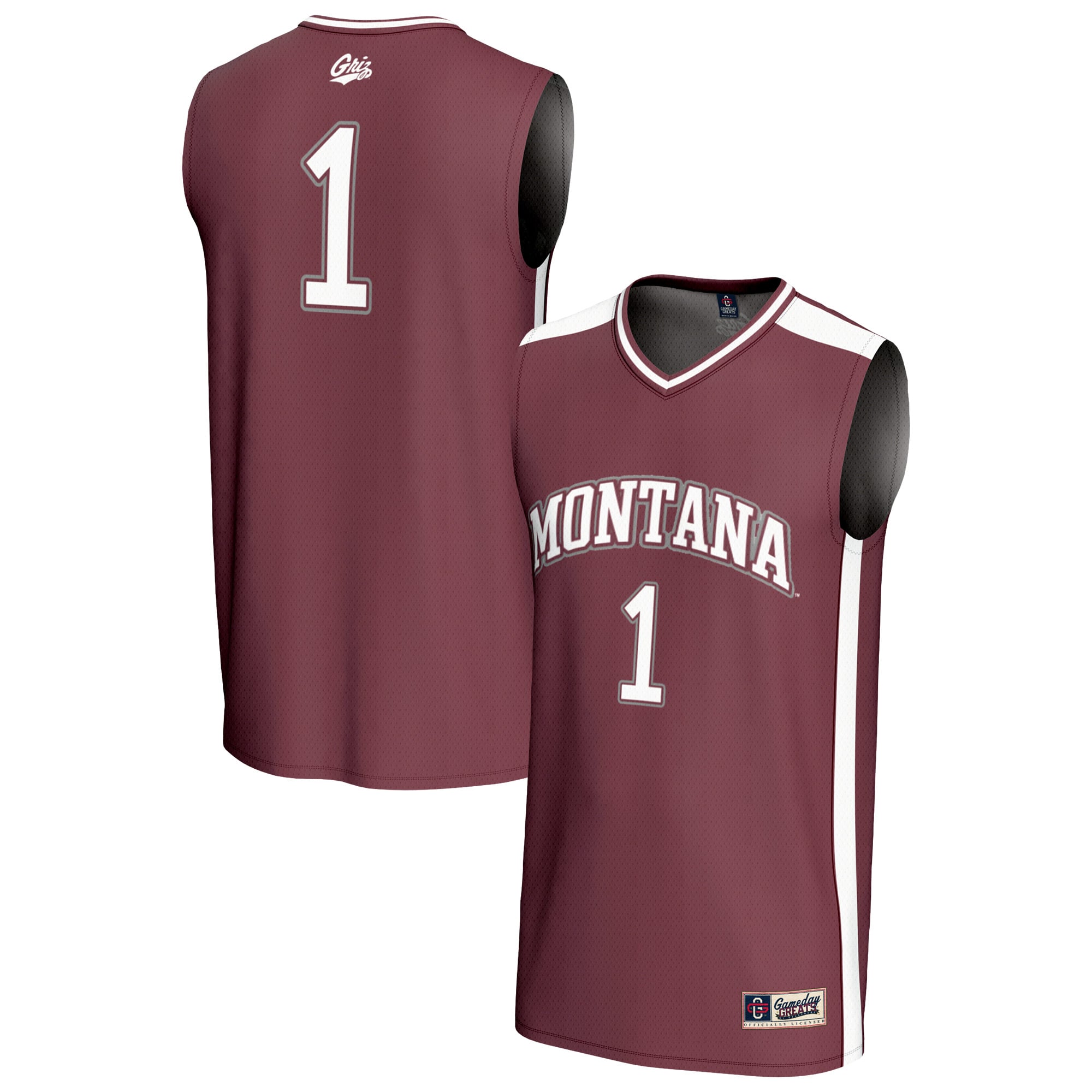 #1 Montana Grizzlies GameDay Greats Unisex Lightweight Basketball Fashion Jersey - Maroon