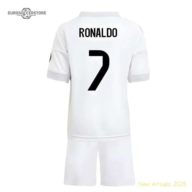 High-Quality 2025-2026 Real Madrid Home Mini Kit (Ronaldo 7)