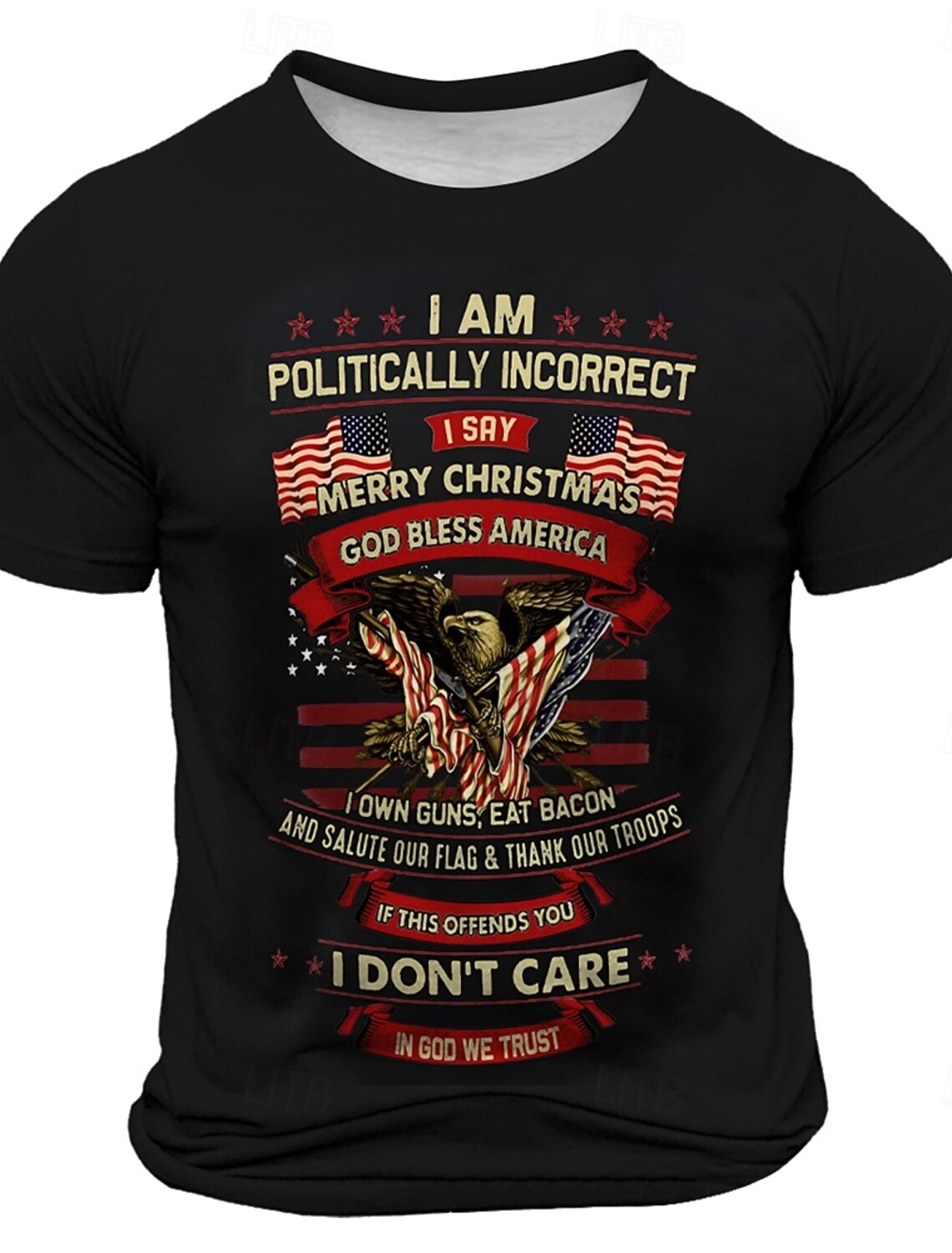 4th of July 2026 250th Memorial Day Men's Patriotic Patriot 3D Print US Flag Veteran Crew Neck Short Sleeve T-Shirt Outdoor Sports Street