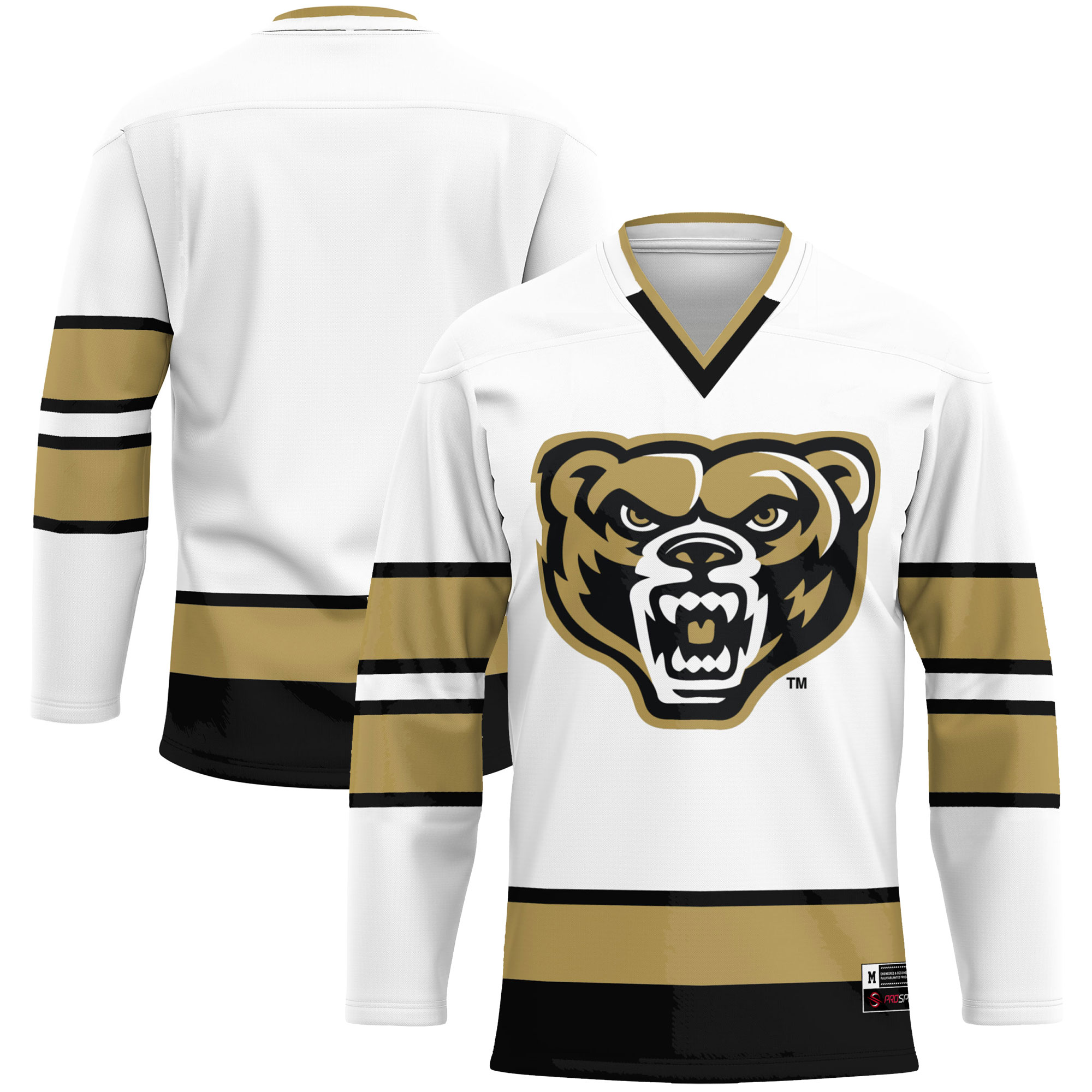 [NJP] Women's Oakland Golden Grizzlies GameDay Greats Hockey Jersey - White