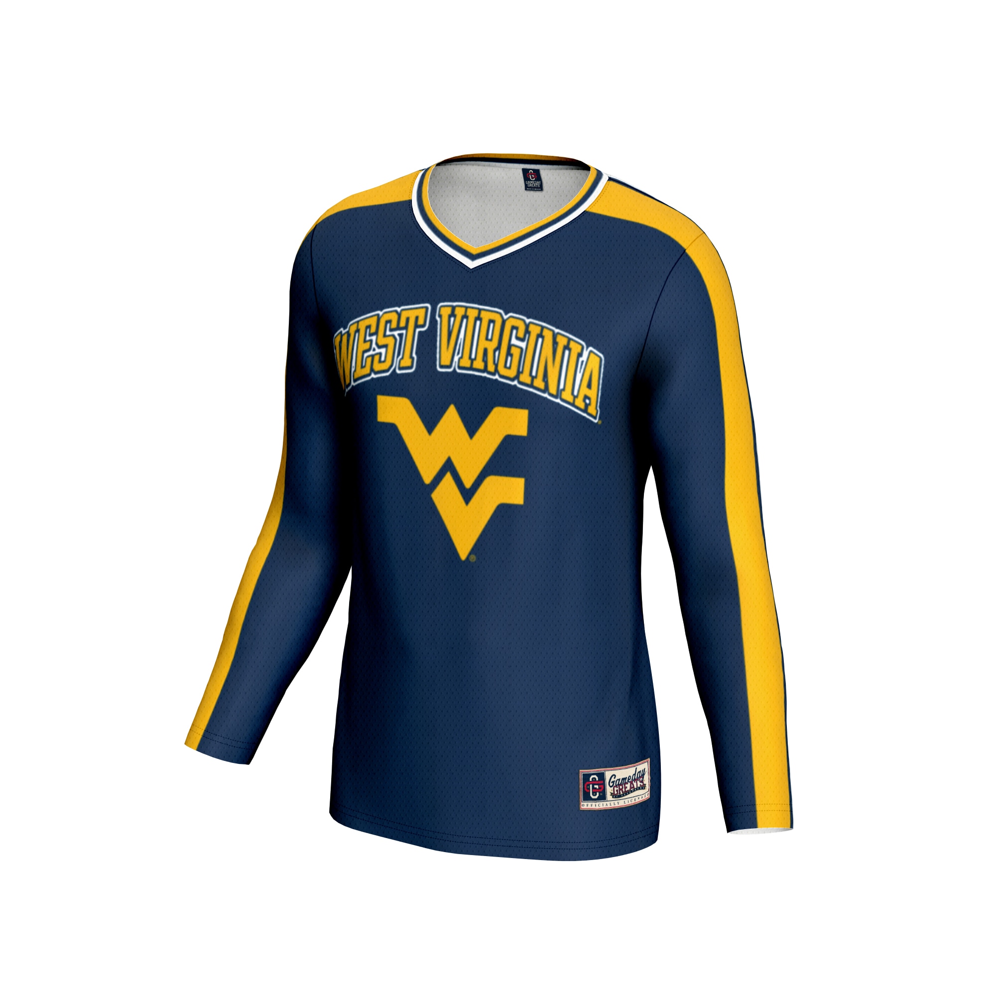 [NJP] West Virginia Mountaineers GameDay Greats Unisex #67 Lightweight Volleyball Fashion Jersey - Navy