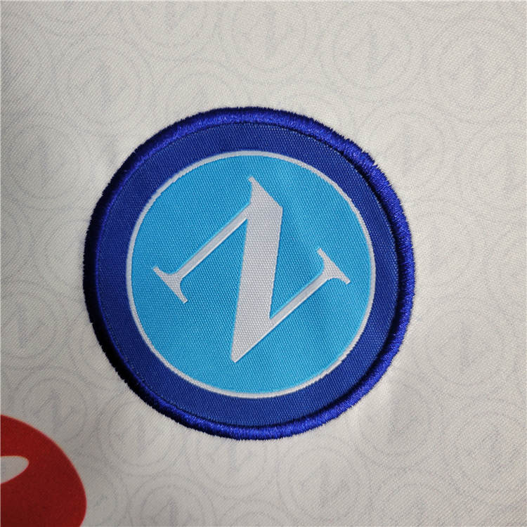 Official Napoli 2324 Soccer Shirt Away White Football Shirt