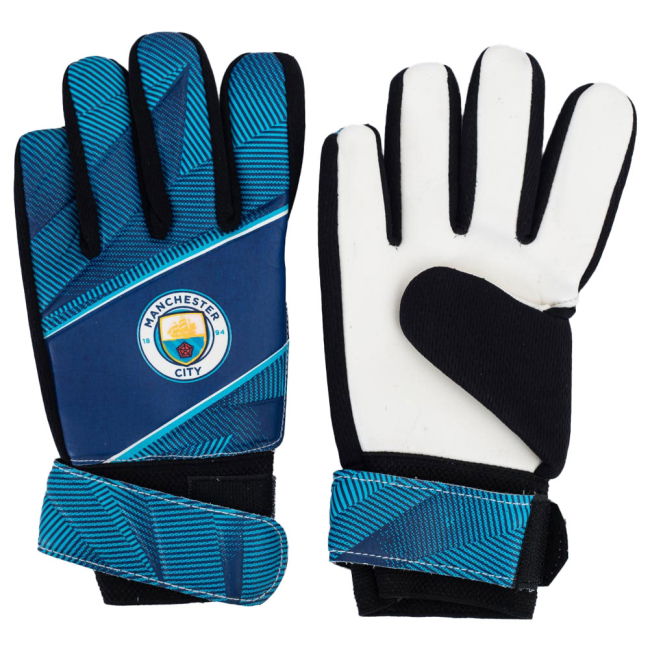 retro Manchester City FC Fuse Goalkeeper Gloves Kids