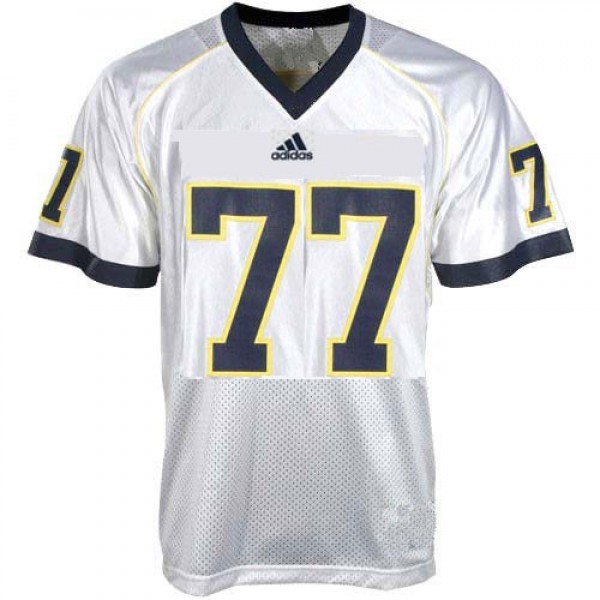 Youth(Kids) Michigan Wolverines #77 Taylor Lewan White Adidas Jersey