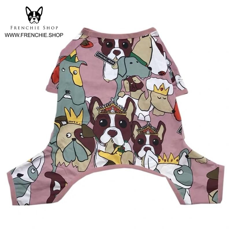 French Bulldog Frenchie Faces French Bulldog Summer Dress (w324) Durable Dog Item
