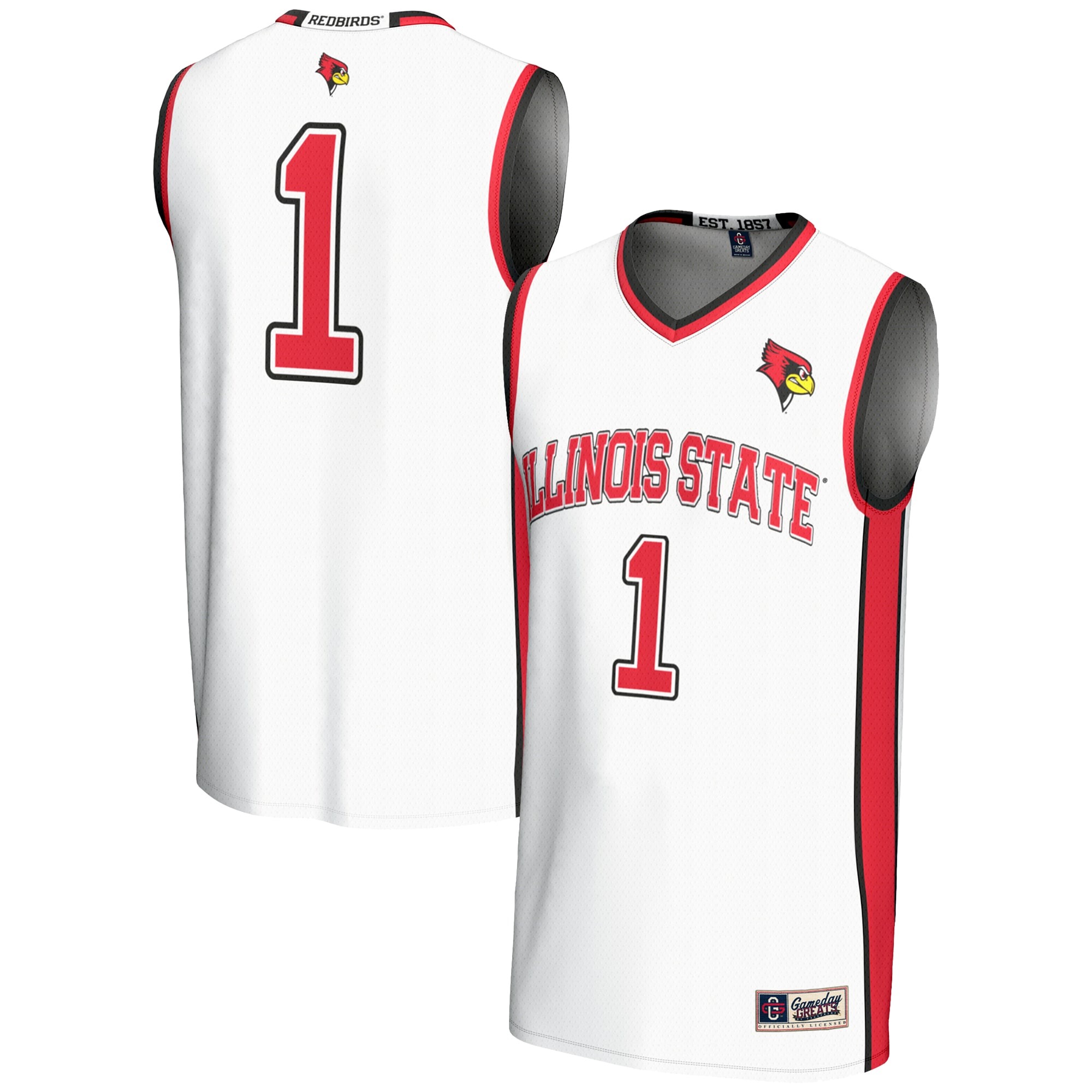 [NJP] Women's Illinois State Redbirds GameDay Greats Lightweight Basketball Jersey - White