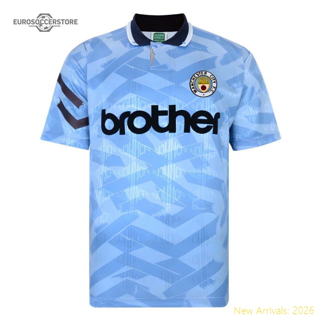 Official Score Draw Manchester City 1992 Retro Football Shirt