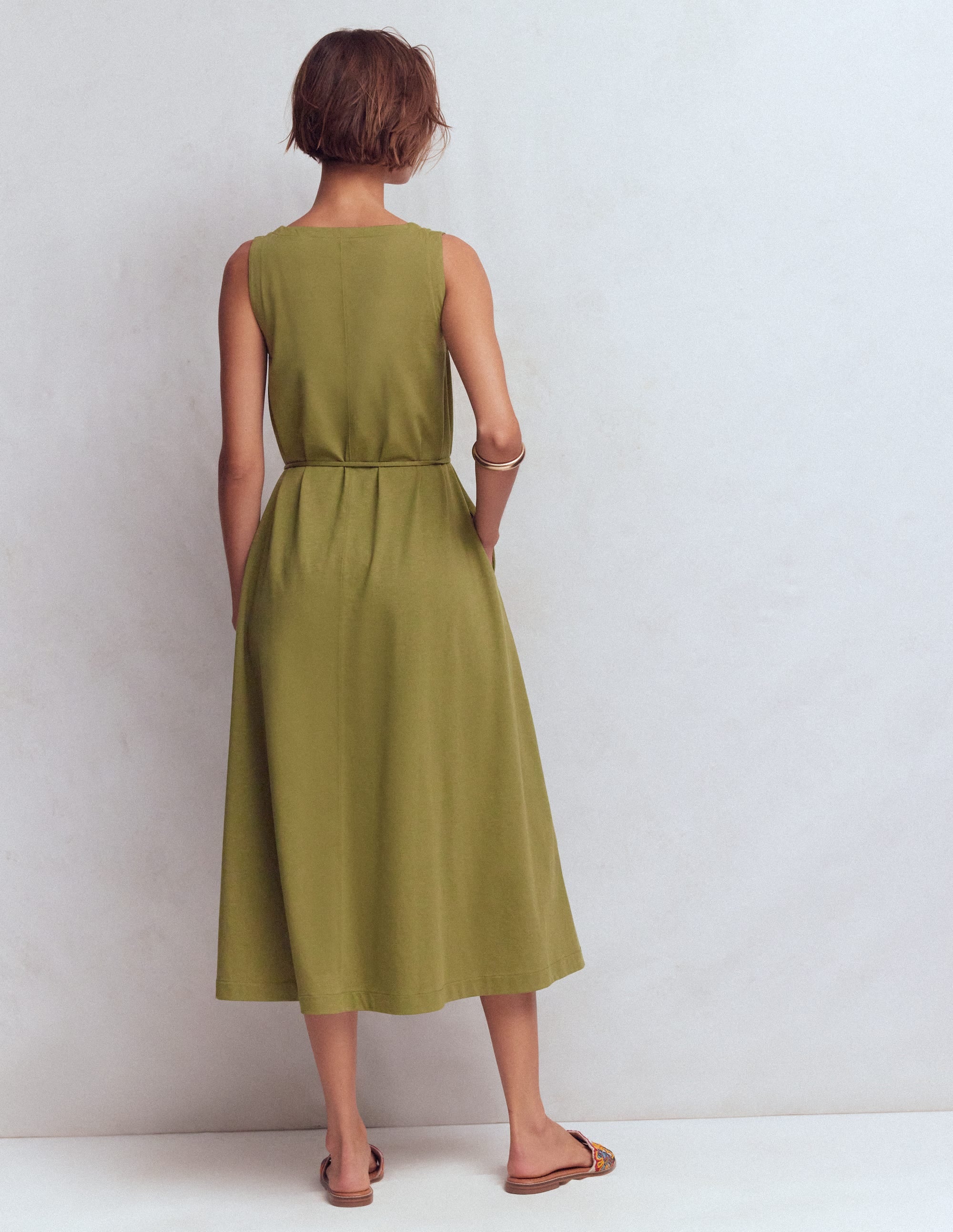 Mia V-neck Jersey Midi Dress