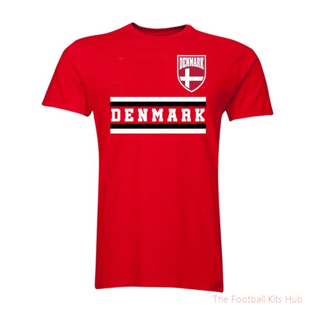 Denmark Core Football Country T-Shirt (Red)