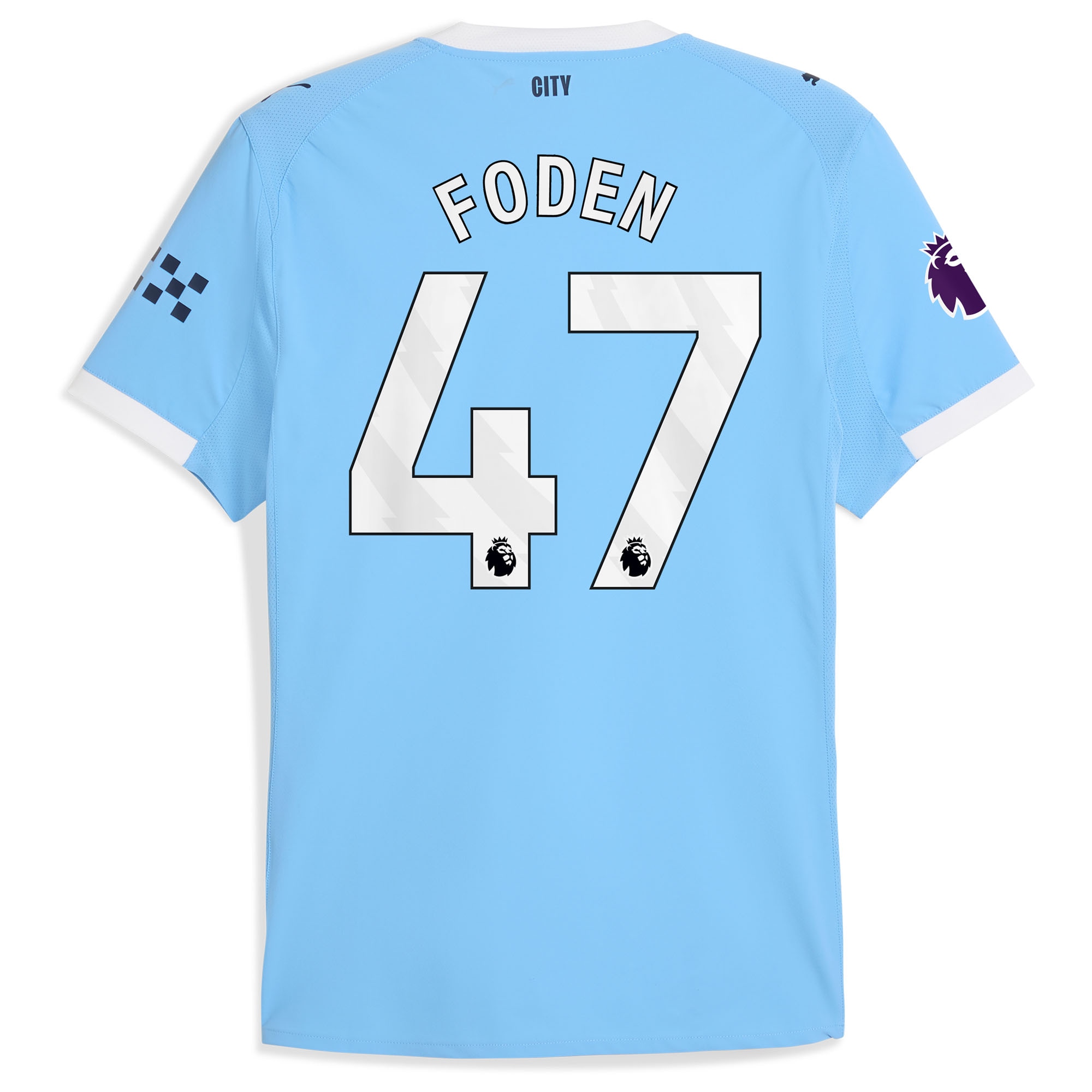 [LK] Phil Foden #47 Manchester City 2025/26 Home Authentic Player Jersey - Sky Blue