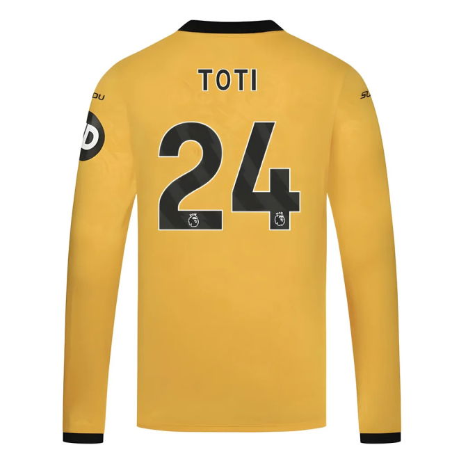 Professional Style Wolves Home Pro Level Shirt 2025-2026 (Toti 24)