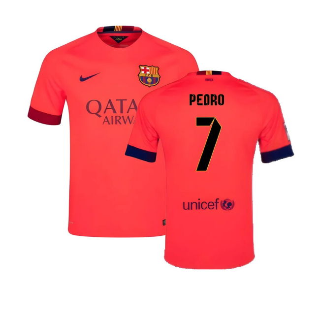 Barcelona 2014-15 Away Shirt ((Excellent) L) (Pedro 7) - Supporter ...