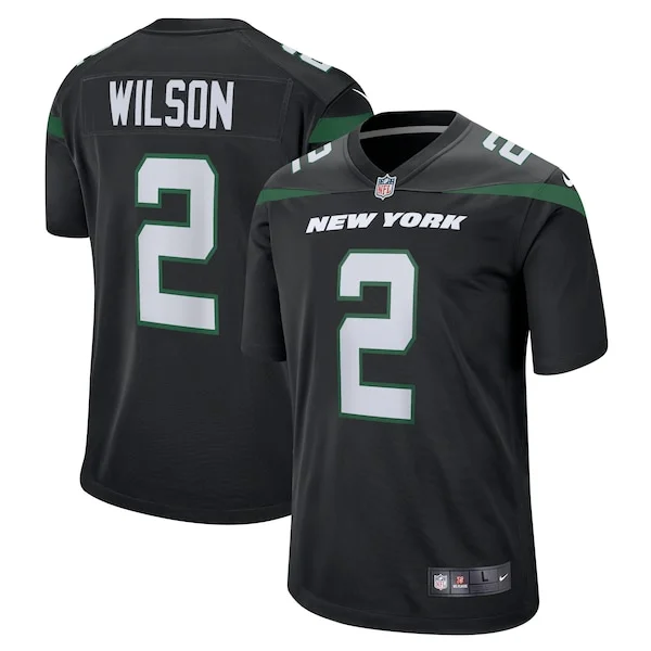None Zach Wilson Game Jersey - Black | NFL Player Jersey | NFL Footbal