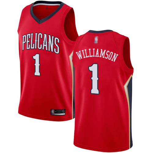 Red Nike Zion Williamson #1 Pelicans Jersey - Polyester NBA Fan Apparel