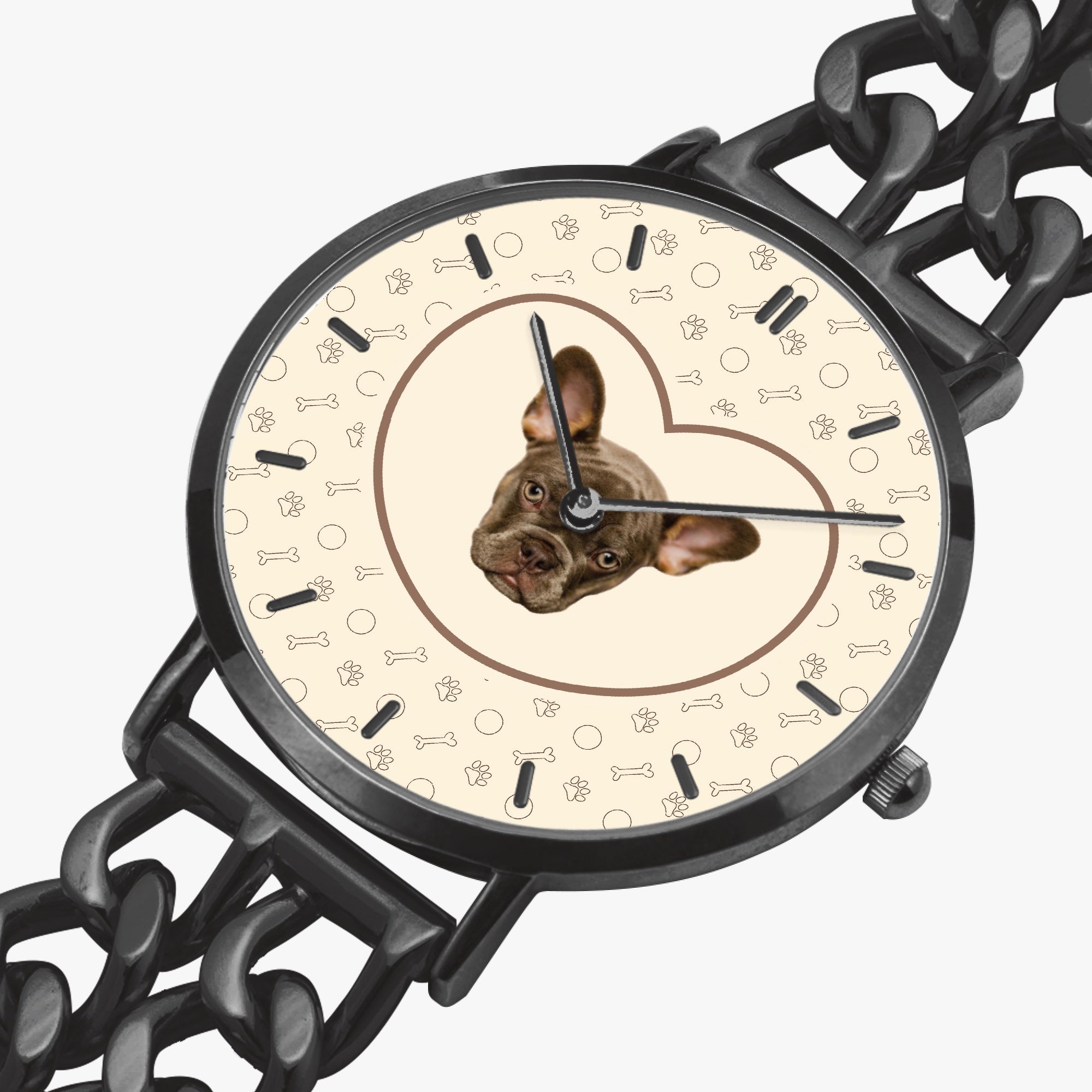 Cozy Casper - Personalized Chic Hollow Strap Watch For Frenchie Lover...